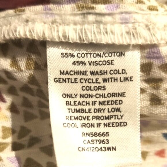 Caslon Flowy Neutral Boho Coastal Feminine Cap-Sleeve Pleated Top Plus Sz. 2X - Picture 7 of 7